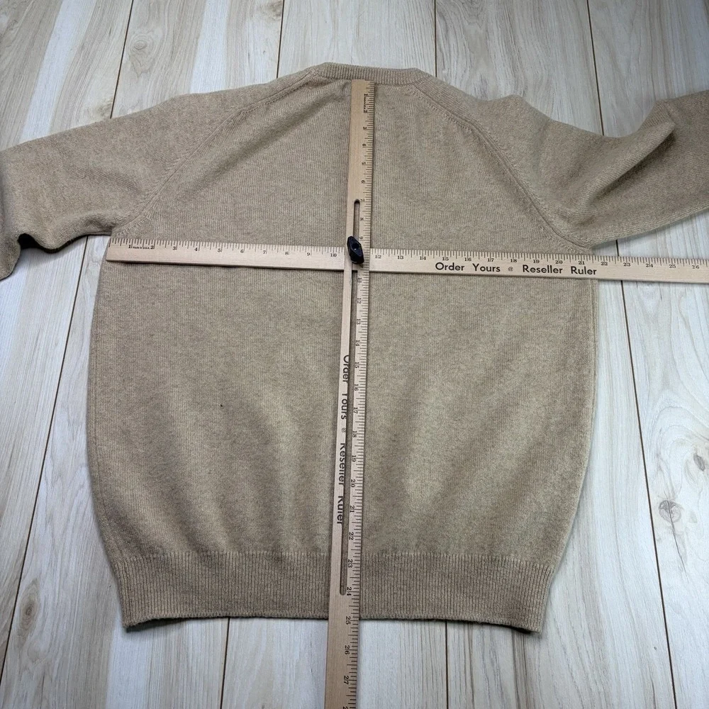 Pringle of Scotland Lambswool Knit Sweatshirt Mens Medium Made In Scotland Beige